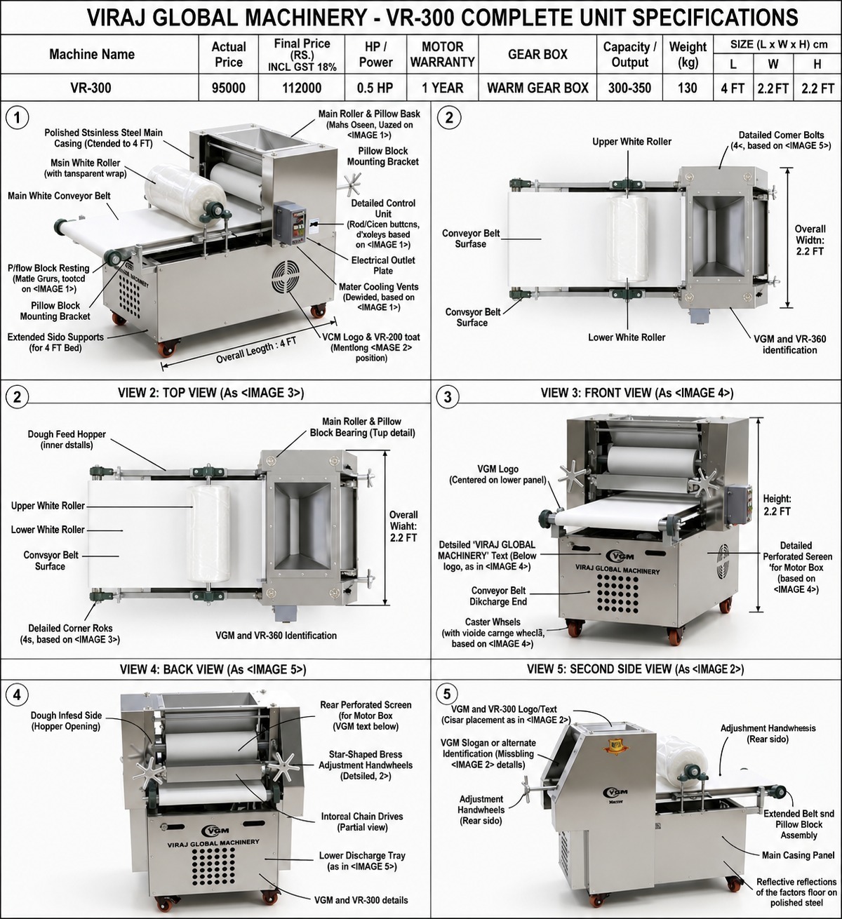 VR-300 Roti Making Machine